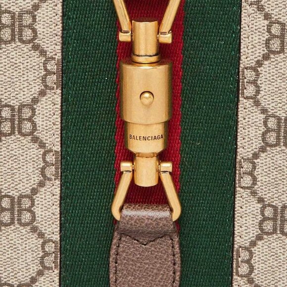 Balenciaga x Gucci Beige/Ebony Coated Canvas/Leather The Hacker Project 1961 ... - Picture 5 of 10